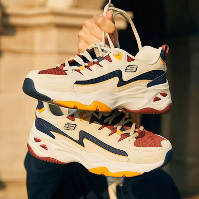 Skechers D‘Lites 4.0 流行百搭 低筒老爹鞋 女款 米黃色 Sizing Skechers D‘Lites 4.0 流行百搭 低筒老爹鞋 女款 米黃色