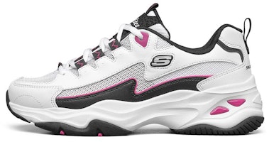 (Women) Skechers D'Lites 4.0 low running Shoes White/Black/Pink 896024-WBK (Women) Skechers D'Lites 4.0 low running Shoes White/Black/Pink 896024-WBK