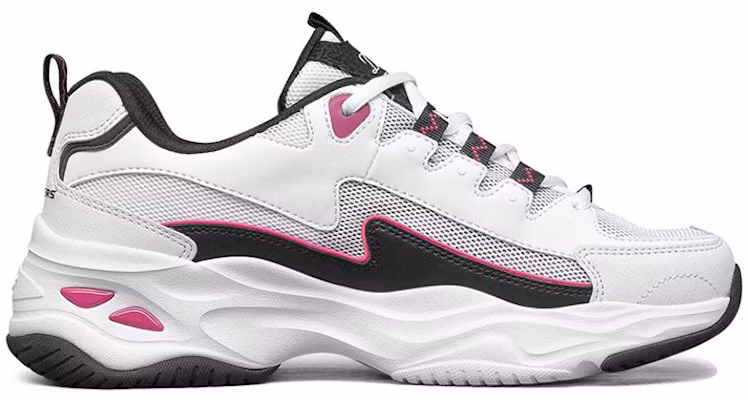 Skechers D'LITES 4.0 低筒運動休閒鞋 女款 白黑粉 Order Skechers D'LITES 4.0 低筒運動休閒鞋 女款 白黑粉