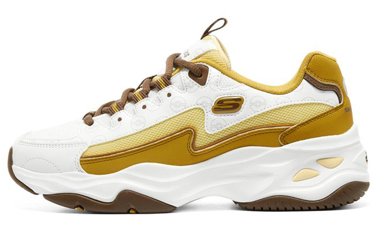 (Women) Skechers D'Lites 4.0 'White Yellow' 800004-NAT