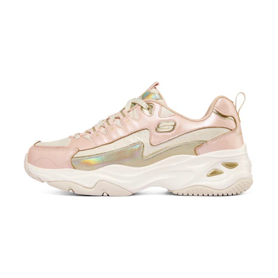 (W) Skechers D'Lites 4.0 Elite PRM 'Pink White Gold'