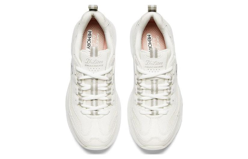 Lookbook (W) Skechers D''Lites 4.0 Low ''Weiß Grau'' 896009-WGY