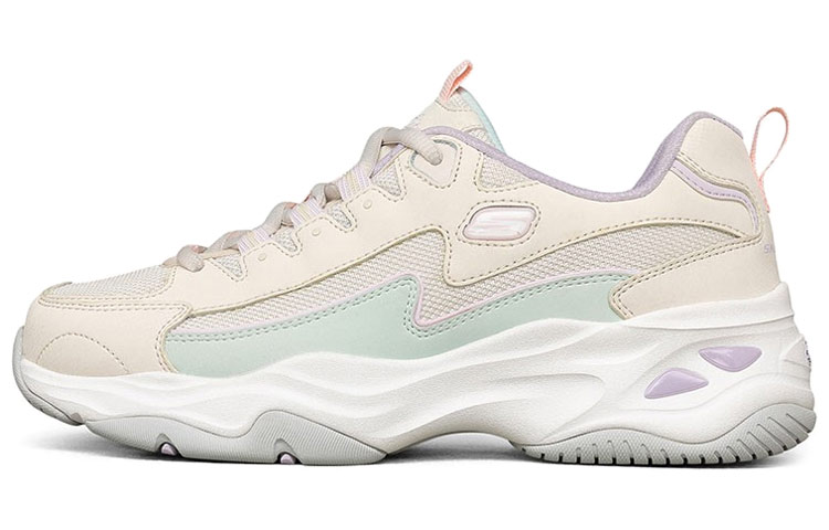 (Women) Skechers D Lites 4.0 Panda Flatform Low Chunky Shoes White 149491-NTMT