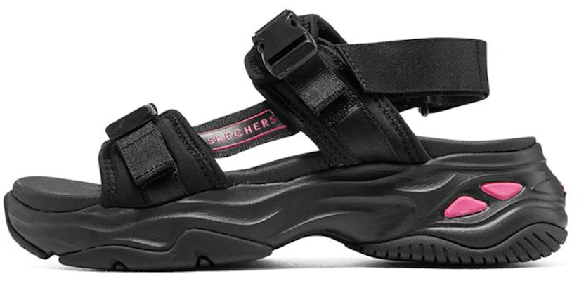 (W) スケッチャーズ D'lites 4.0 サンダル 黒ピンク 119385-BBK Buy (W) スケッチャーズ D'lites 4.0 サンダル 黒ピンク 119385-BBK