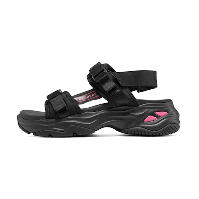(W) Skechers D'lites 4.0 Sandals 'Black Pink'