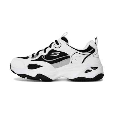 (W) Skechers D'Lites 4.0 Shoes 'White Black'