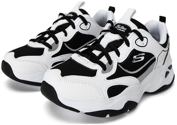 (W) Sepatu Skechers D'Lites 4.0 'Putih Hitam' 896256-WBK Lookbook (W) Sepatu Skechers D'Lites 4.0 'Putih Hitam' 896256-WBK