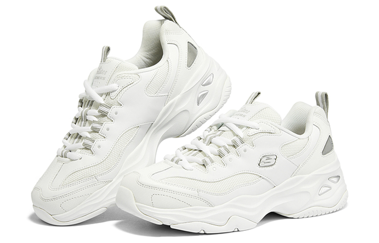 Lookbook (W) Skechers D'Lites 4.0 'Blanco Gris' 149492-WGY