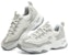 (W) Skechers D'lites 4.0 'Putih Kelabu' 896144-WGY