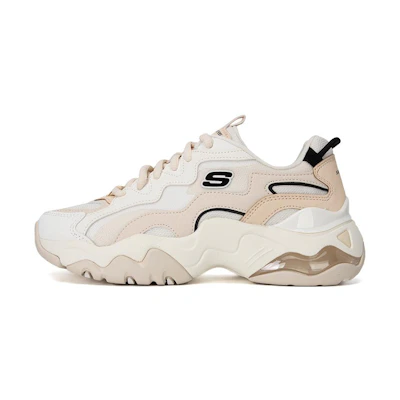 (W) Skechers DLites 3-High Alert Shoes 'White Pink'