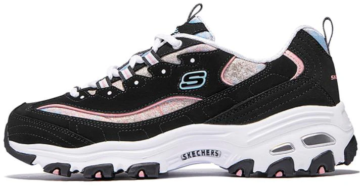 women-skechers-d-lites-anti-slip-resistant-low-top-dad-shoes-black-pink-blue-149793-bkmt