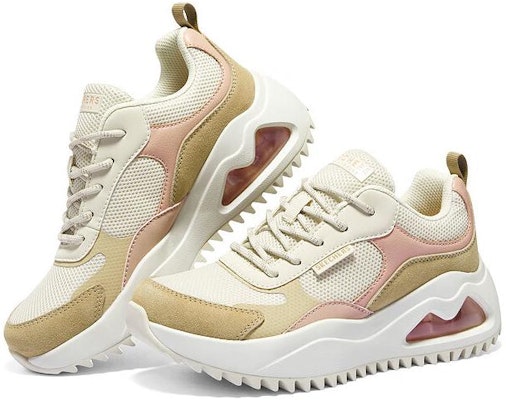 (W) Sepatu Skechers Street Uno Peaks 'Putih Tan Pink' 177546-NAT Order (W) Sepatu Skechers Street Uno Peaks 'Putih Tan Pink' 177546-NAT
