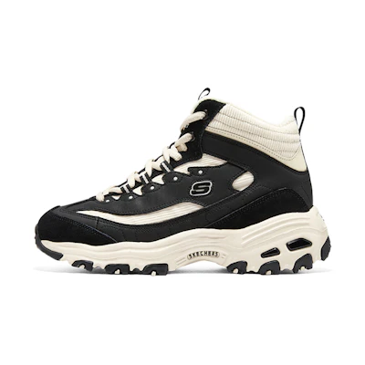 (W) Skechers D'lites 'Black Beige'