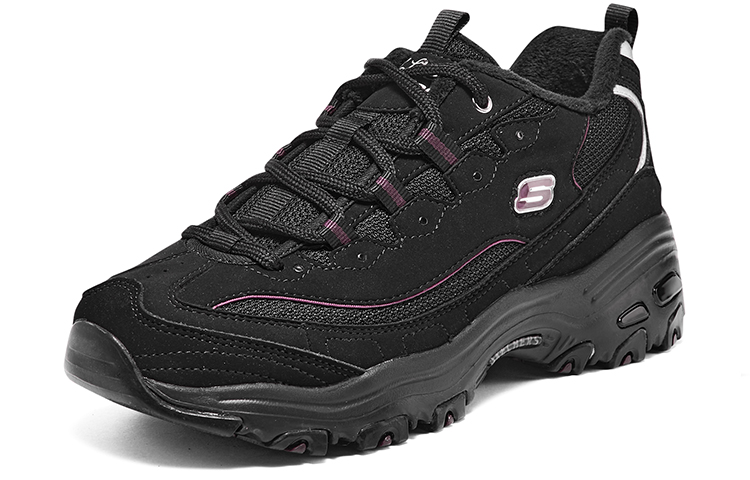 Lookbook (W) Skechers D'Lites 'Hitam Ungu' 896268-BKPR