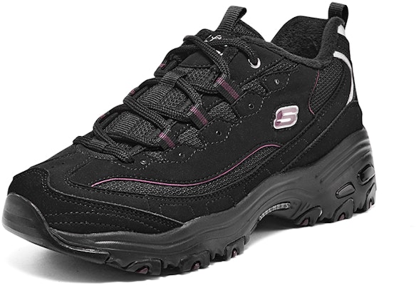 (W) Skechers D'Lites 'Hitam Ungu' 896268-BKPR Lookbook (W) Skechers D'Lites 'Hitam Ungu' 896268-BKPR