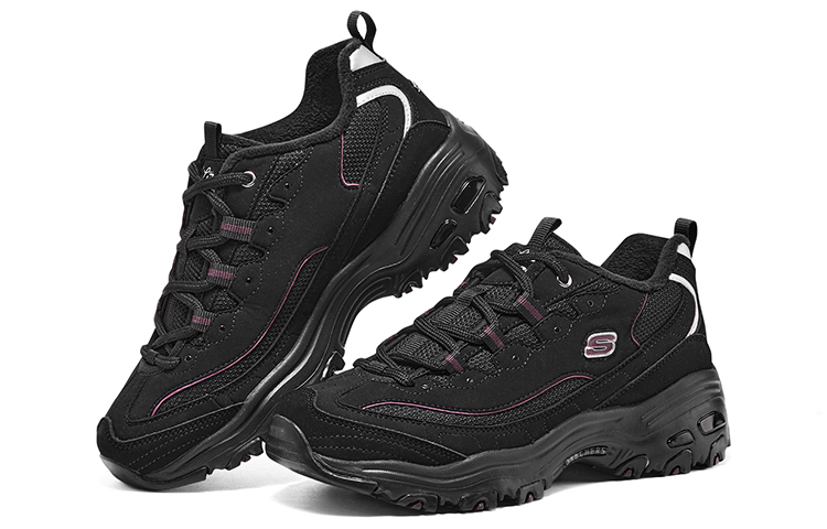 Shop (W) Skechers D'Lites 'Hitam Ungu' 896268-BKPR