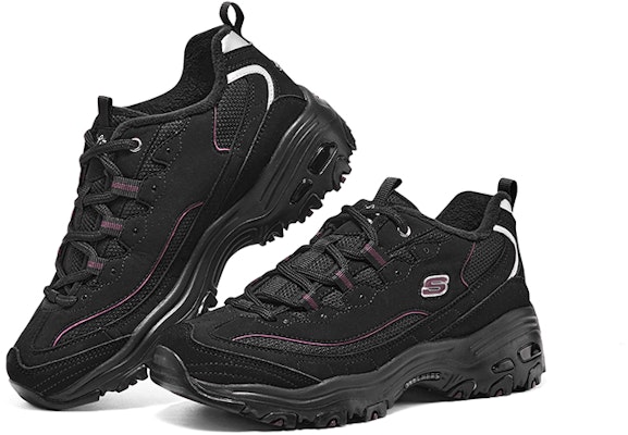 (W) Skechers D'Lites 'Hitam Ungu' 896268-BKPR Shop (W) Skechers D'Lites 'Hitam Ungu' 896268-BKPR