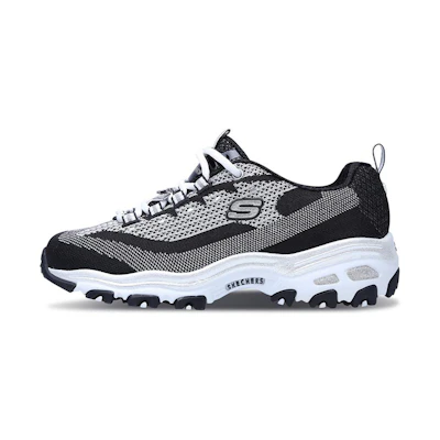 (W) Skechers D'Lites 'Black White'