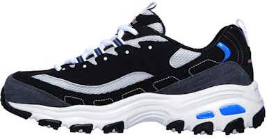 (Women) Skechers D Lites Low-Top Running Shoes Black/Blue 11947-BKBL (Women) Skechers D Lites Low-Top Running Shoes Black/Blue 11947-BKBL