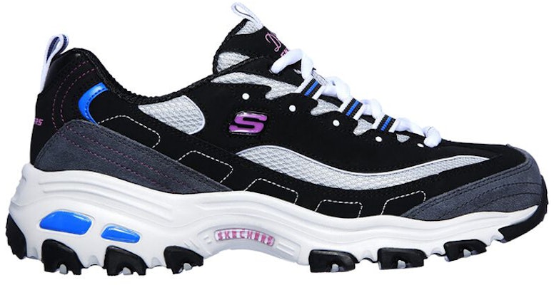 (W) 스케쳐스 D'Lites 런닝화 블랙/블루 (낮음) 11947-BKBL Order (W) 스케쳐스 D'Lites 런닝화 블랙/블루 (낮음) 11947-BKBL