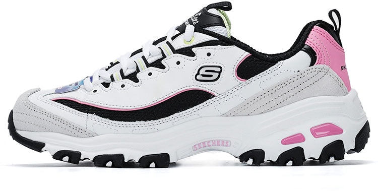 women-skechers-d-lites-black-white-gold-panda-11947-wbpk