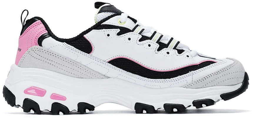 Skechers D'Lites 黑白金 休閒時尚厚底拼接時尚熊貓老爸鞋 女款 黑粉拼色 Order Skechers D'Lites 黑白金 休閒時尚厚底拼接時尚熊貓老爸鞋 女款 黑粉拼色
