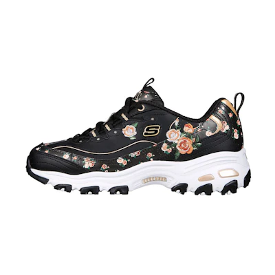 (W) Skechers D'Lites 'Blooming Black'