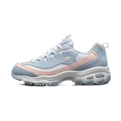 (W) Skechers D'lites 1.0 'White Pink Blue'