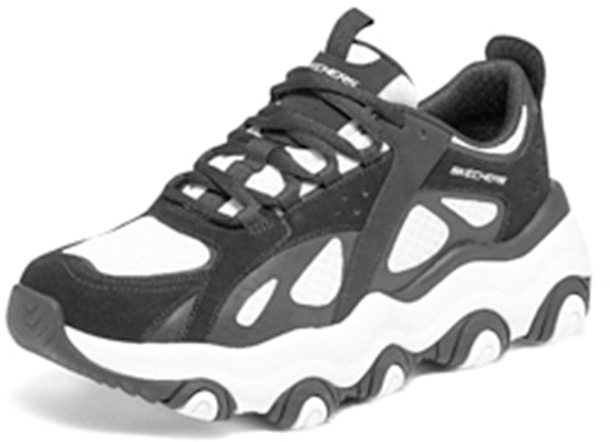 Skechers D‘lites 啵啵熊國寶熊 低筒老爹鞋 女款 黑白 Lookbook Skechers D‘lites 啵啵熊國寶熊 低筒老爹鞋 女款 黑白