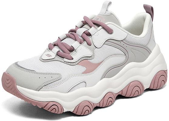 Skechers D’LITES 泡泡熊 防滑耐磨 低筒 跑步鞋 女款 粉灰 Lookbook Skechers D’LITES 泡泡熊 防滑耐磨 低筒 跑步鞋 女款 粉灰