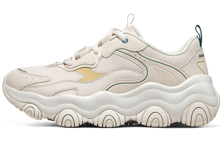 (W) Skechers Old School Running Shoes D'lites 'Beige White'