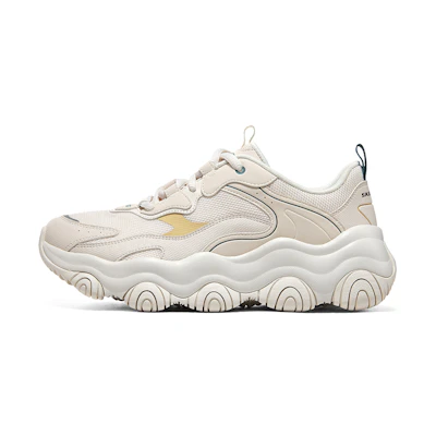 (W) Skechers Old School Running Shoes D'lites 'Beige White'
