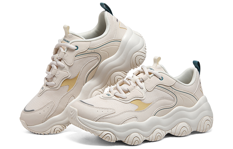 (W) Skechers Old School Running Shoes D'lites 'Beige White' 圖 4