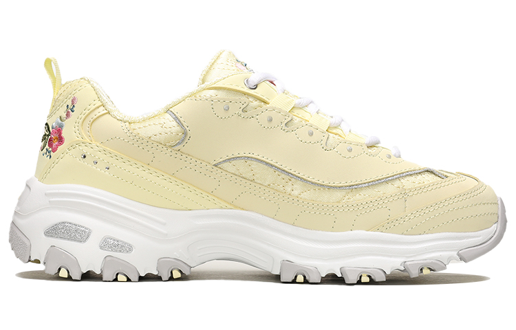 (W) Skechers D'Lites-Bright Blossoms Low-Top Daddy Shoes Yellow 圖 2