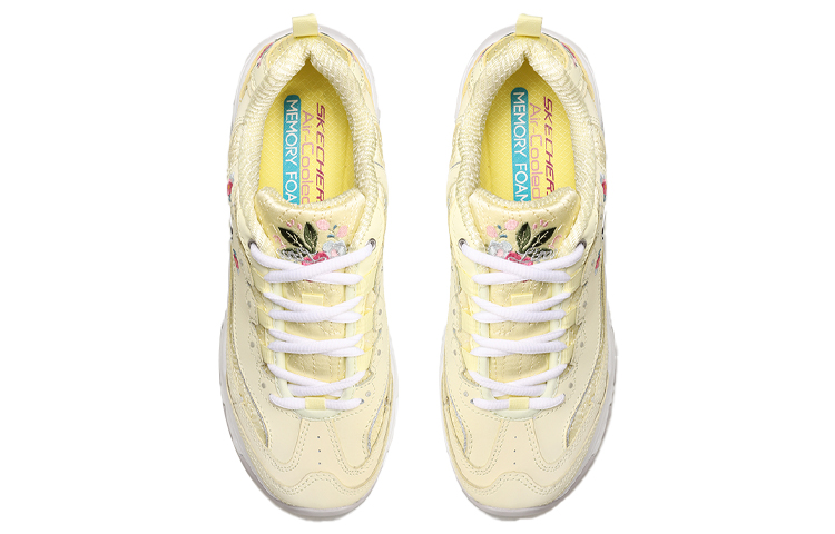 (W) Skechers D'Lites-Bright Blossoms Low-Top Daddy Shoes Yellow 圖 4