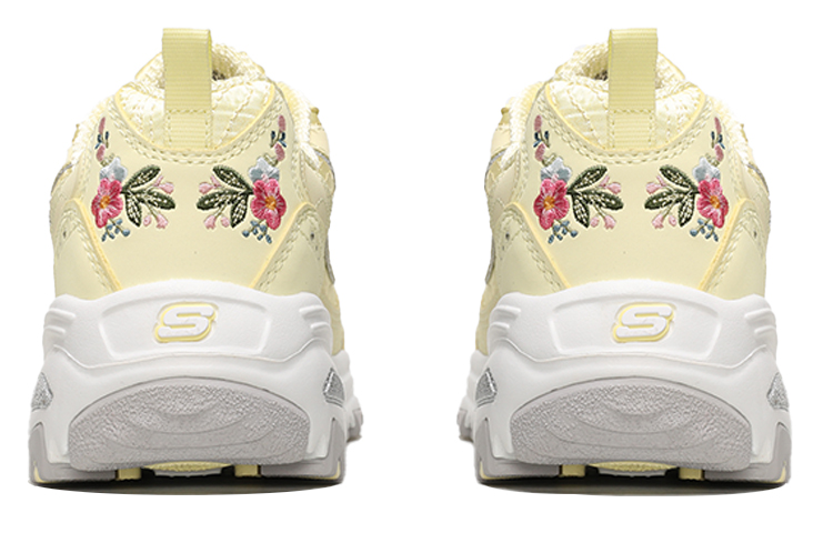(W) Skechers D'Lites-Bright Blossoms Low-Top Daddy Shoes Yellow 圖 5