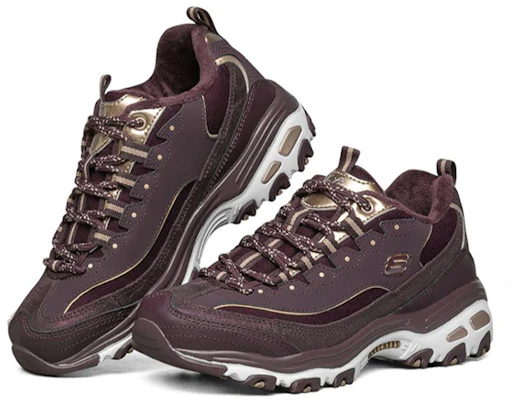 (W) Skechers D'lites Kasut Lari Merah 66666078-BURG Lookbook (W) Skechers D'lites Kasut Lari Merah 66666078-BURG