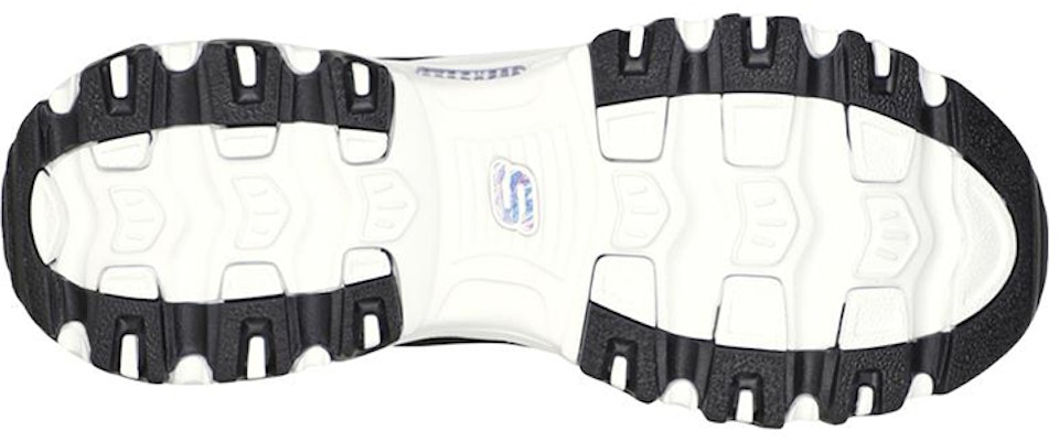 Women Skechers D Lites Comfort Low Dad Shoe Black Colorblock