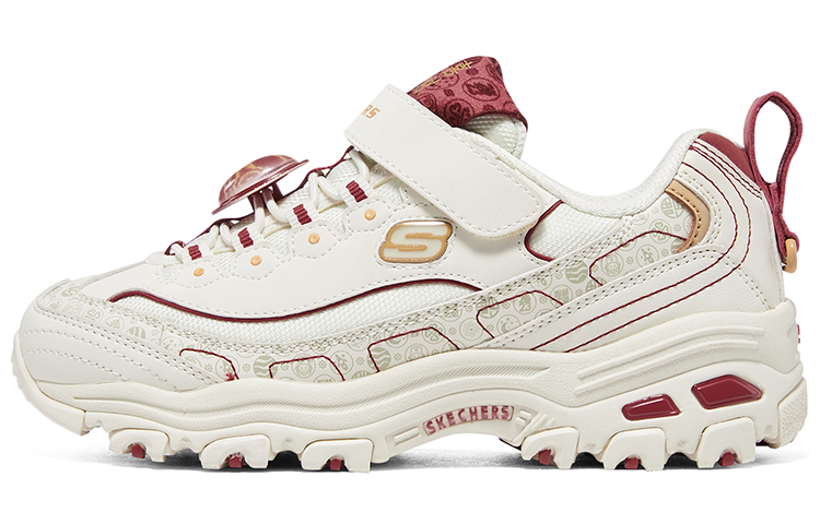 Buy (W) 斯凯奇 D'Lites 低帮透气舒适防滑白红色运动鞋 319504L-WRD