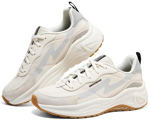 Skechers D‘LITES 可颂熊貓鞋 防滑耐磨 高筒 運動休閒鞋 女款 自然色 Lookbook Skechers D‘LITES 可颂熊貓鞋 防滑耐磨 高筒 運動休閒鞋 女款 自然色