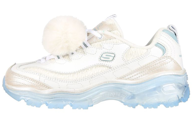 (W) Skechers D'Lites Crystal-Let It Snow 'White Light Blue'