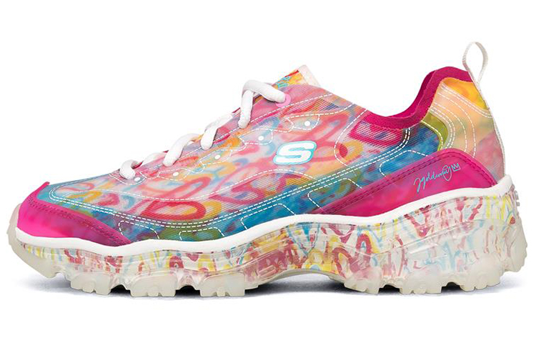 (W) Skechers D'Lites Crystal Low Running Shoes Multicolor