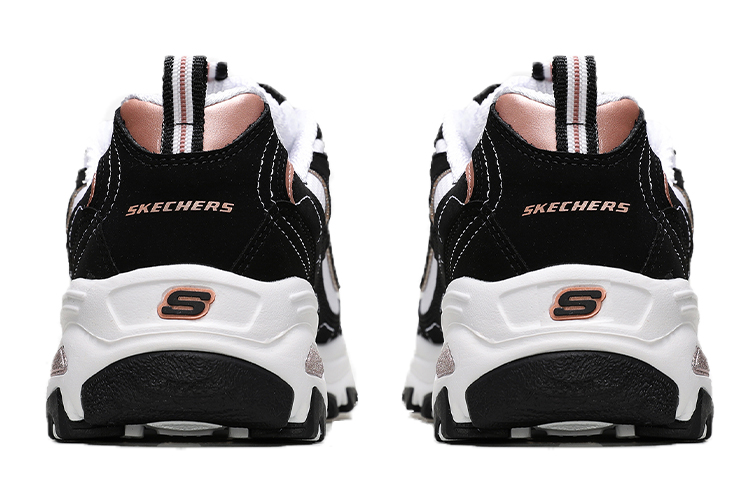 (W) Skechers D'Lites Devoted Fan Low-Top Running Shoes Black/White 圖 5