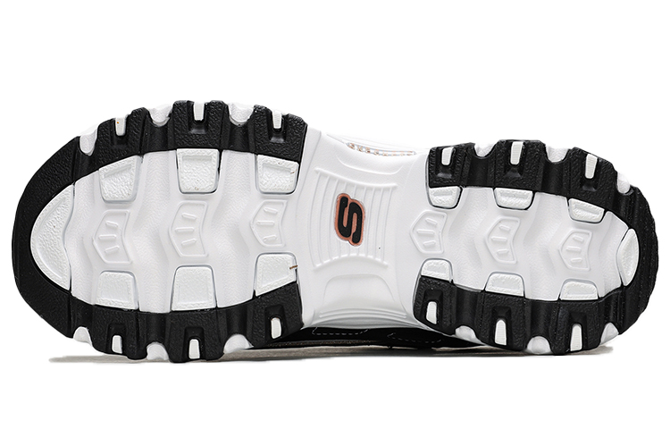 (W) Skechers D'Lites Devoted Fan Low-Top Running Shoes Black/White 圖 6