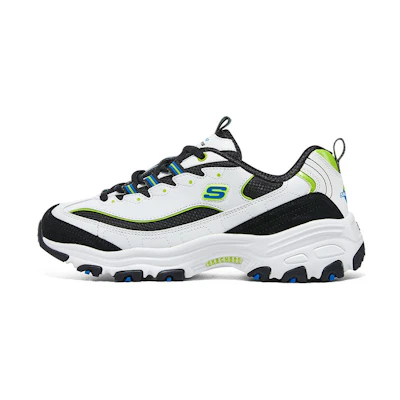 (W) Skechers D'Lites 1.0 'White Black Multicolor'