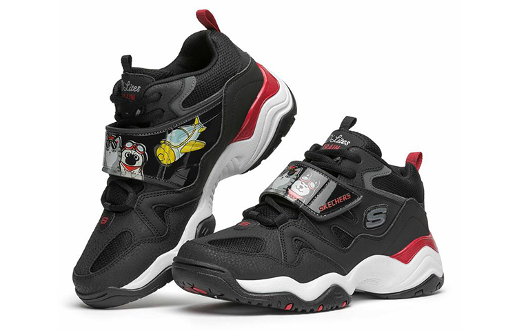 (W) Skechers D'Lites Train Low-Top Running Shoes Black/Red 圖 3