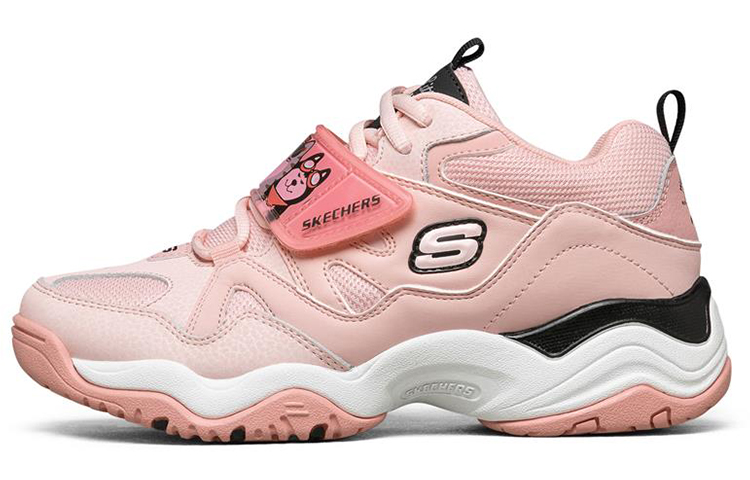 (Women) Skechers D'Lites Train Low-Top Running Shoes Pink/Red 66666276-PNK