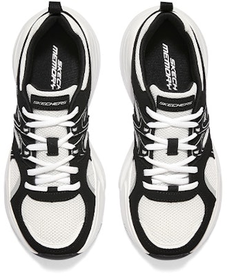 (W) Skechers D'LITES 'Jala Fesyen Mesh Hitam dan Putih' 8730078-BKW Lookbook (W) Skechers D'LITES 'Jala Fesyen Mesh Hitam dan Putih' 8730078-BKW