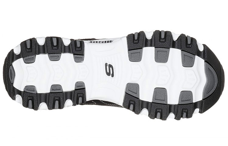 (W) Skechers D'lites Floral Days Running Shoes Black/White 圖 5