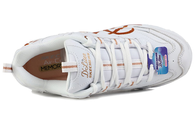 Lookbook (W) Skechers D Lites Glitzy City Kasut Lari Putih/Emas 13165-WTRG